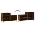 vidaXL Botník dymový dub 102x36x60 cm spracované drevo