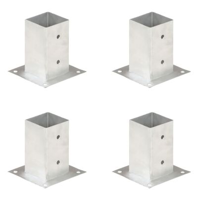 vidaXL Kotvy na stĺpiky 4 ks 81 mm galvanizovaný kov