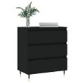vidaXL Komoda čierna 60x35x70 cm spracované drevo