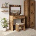 vidaXL Toaletný stolík Staré drevo 78,5 x 41 x 135 cm Kompozitné drevo