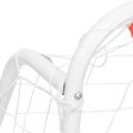 vidaXL Futbalová bránka so sieťou biela 214x75x152 cm oceľ a polyester