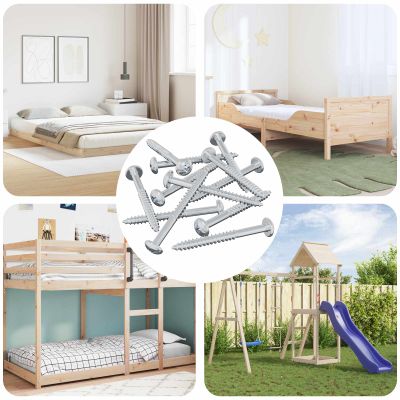 vidaXL Drevená skrutka 3273 pcs Strieborná 9,8 x 53 mm Oceľ