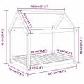 vidaXL Posteľ pre psa čierna 101x70x90 cm borovicový masív