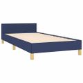 vidaXL Rám postele bez matraca, modrá, 90x190 cm, látka