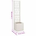 vidaXL Záhradný kvetináč s trellis Biela 36 x 36 x 140 cm PP