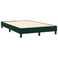 vidaXL Posteľný rám s boxspringom tmavozelený 120x200 cm zamat