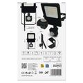 LED reflektor VISIO s pohybovým čidlom, 20 W, neutrálna biela, čierný