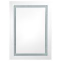 vidaXL Kúpeľňová skrinka s LED a zrkadlom, lesklá čierna 50x13x70 cm