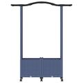 vidaXL Vyvýšený záhon s mriežkou a strechou Sivá 125 x 40 x 144 cm PP