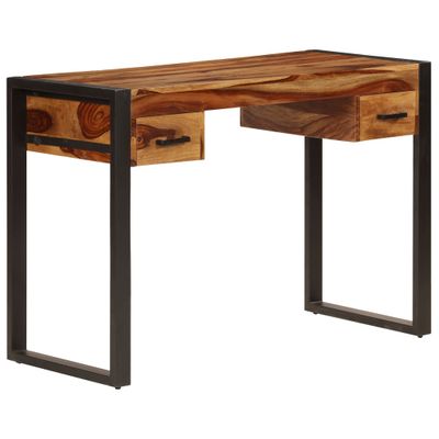 vidaXL Stôl s 2 zásuvkami 110x50x77 cm masívne akáciaové drevo