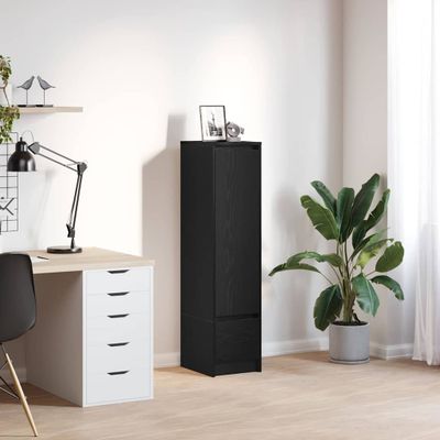 vidaXL Highboard Black Oak 29,5x34x119,5 cm Engineered Wood