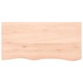 vidaXL Stolová doska 100x50x(2-4) cm neošetrený dubový masív