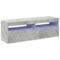 vidaXL TV skrinky s LED svetlami 2 ks betónové sivé 60x35x40 cm