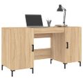 vidaXL Stôl dub somoma 140x50x75 cm kompozitné drevo
