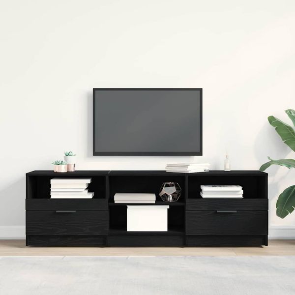 vidaXL TV skrinka Čierny dub 150 x 33,5 x 45 cm Kompozitné drevo