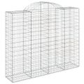 vidaXL Oblúkové gabiónové koše 14 ks 200x50x160/180 pozinkované železo