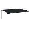 vidaXL Ručne zaťahovacia markíza 500x350 cm antracitová