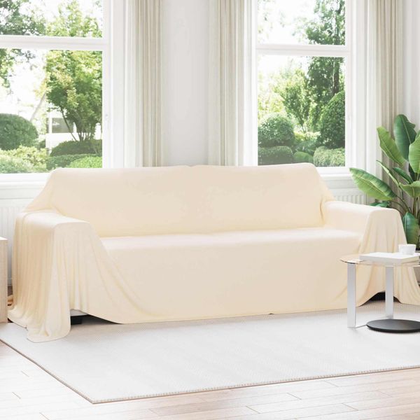 vidaXL Deka Krémová 350 x 270 cm Flís