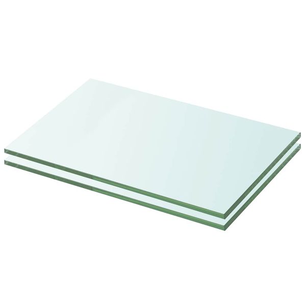 vidaXL Poličky 2 ks panel z priehľadného skla 20x25 cm