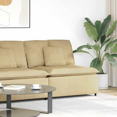 vidaXL Modulová stredová pohovka s vankúšmi, sivozelená 100 cm