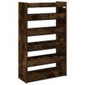 vidaXL Regál na topánky dymový dub 60x25x100 cm spracované drevo
