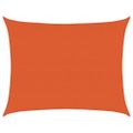 vidaXL Slnečná plachta 160 g/m² obdĺžniková oranžová 6x7 m HDPE