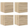 vidaXL Nástenné TV skrinky 4 ks dub sonoma 30,5x30x30 cm