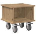 vidaXL TV stolík 37 x 35 x 35 cm Remeselný dub Kompozitné drevo
