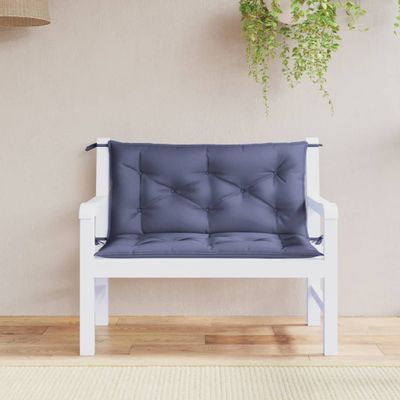 vidaXL Podložky na záhradnú lavičku 2 ks námornícka modrá 100x50x7 cm