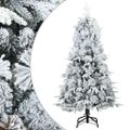 vidaXL Umelý vianočný stromček so snehovou pokrývkou Biela 150 cm