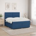 vidaXL Posteľ boxspring s matracom Modrá 140 x 190 cm Látka