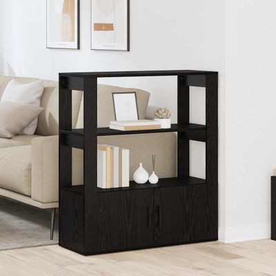 vidaXL Servírovacia skriňa Čierny dub 30 x 80 x 90 cm Kompozitné drevo