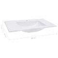 vidaXL Vstavané umývadlo 800x460x130 mm, SMC, biele
