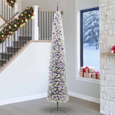 vidaXL Umelý vianočný stromček Zelená 270 cm PVC, oceľ a plast