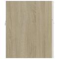 vidaXL Skrinka pod umývadlo biela+sonoma 80x38,5x46cm kompozitné drevo