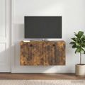 vidaXL Nástenná TV skrinka Nástenný Dymový dub 59,5 x 31 x 30 cm