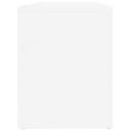 vidaXL Botník lesklý biely 100x35x45 cm spracované drevo