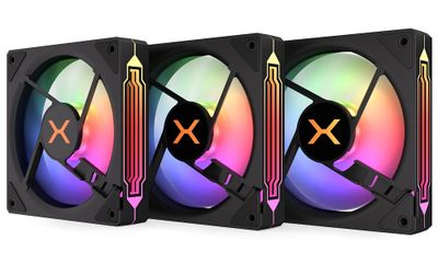 Krux ventilátor Corvus 120 Reverse ARGB KIT / 3x120 mm ARGB fan / infinity mirror efekt Ventilátor, 3× 120 mm, reverzné lopatky, ARGB 22 LED, infinity-mirror, PWM 1600 RPM, hydraulické ložisko, kontrolér s diaľkovým ov