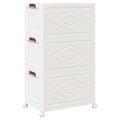 vidaXL stohovateľný úložný box kolesami 3vrstvový 75L 64x39,5x110,5 cm