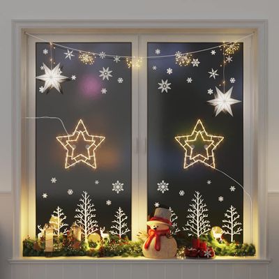 vidaXL Vianočné osvetlenie Star Silhouette 2 ks 50LED diód Teplá biela