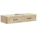 vidaXL Nástenný bočný stôl Dub sonoma 87,5 x 34,5 x 17 cm