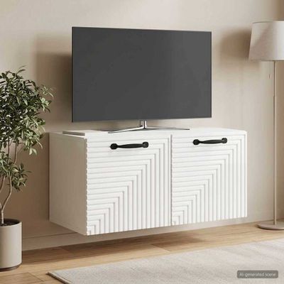 vidaXL Nástenná TV skrinka Biela s vysokým leskom 59,5 x 31 x 30 cm