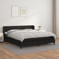 vidaXL Boxspring posteľ s matracom čierna 160x200 cm umelá koža