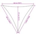 vidaXL Slnečná plachta 160 g/m² trojuholníková svetlosivá 5x5x5 m HDPE