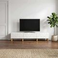 vidaXL TV skrinka 147 x 34,5 x 30 cm Biela Kompozitné drevo