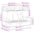 vidaXL Poschodová posteľ 80x200/120x200 cm biela masívna borovica