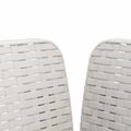 vidaXL Jednopohovka s vankúšom vzhľad ratan PP Biela