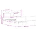 vidaXL Posteľný rám bez matraca dub sonoma 140x190 cm kompozitné drevo