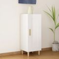 vidaXL Komoda lesklá biela 34,5x34x90 cm spracované drevo