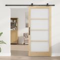 vidaXL Posuvné dvere ORKDAL 93 x 202 cm Prírodná a čierna